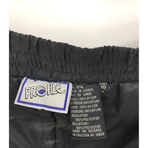 Profile Vintage Women's Ski Snow Pant Stirrup Hem Size 10 Black - Picture 5 of 5